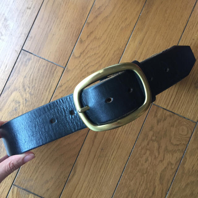 POLO RALPH LAUREN(ポロラルフローレン)のRALPH LAUREN ラルフローレン 牛革ベルト ゴールドバックル 78cm レディースのファッション小物(ベルト)の商品写真