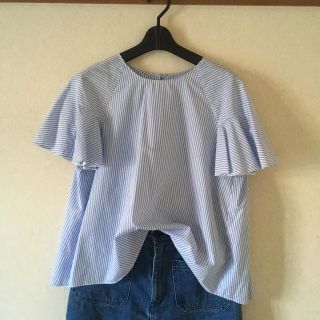 シップスフォーウィメン(SHIPS for women)のIzumiさま専用★SHIPS★ボーダーフレアスリーブ ブラウス(シャツ/ブラウス(半袖/袖なし))