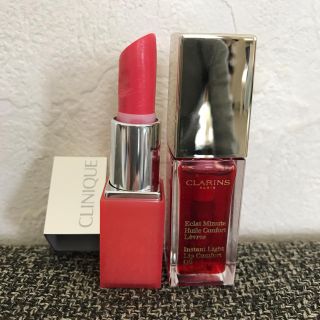 クラランス(CLARINS)のクラランス コンフォートオイル03 & クリニーク ポップシアーメロンドロップ(リップグロス)