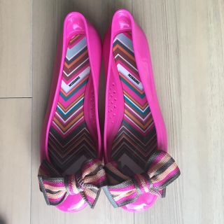 ミッソーニ(MISSONI)のミッソーニ missoni 38 24〜24.5ラバーシューズ レイン フラット(バレエシューズ)