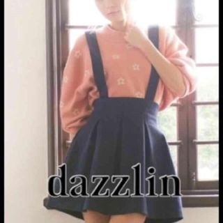 ダズリン(dazzlin)の【美品】dazzlin デニムスカート♡サスペンダー付(ひざ丈スカート)