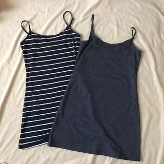 エイチアンドエム(H&M)の【H&M】【H&M basic】インナー ロングキャミソール2枚セット☺︎(キャミソール)