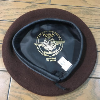 ローズバッド(ROSE BUD)のベレー帽 パイピング 茶色(ハンチング/ベレー帽)