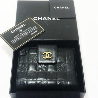 シャネル(CHANEL)のCHANEL アイコンライン Black折財布(財布)