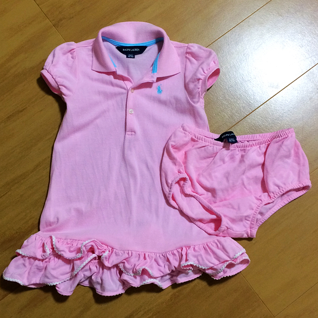 Ralph Lauren(ラルフローレン)の美品RALPH LAUREN 値下 ワンピース ピンク ラルフローレン POLO キッズ/ベビー/マタニティのキッズ服女の子用(90cm~)(ワンピース)の商品写真