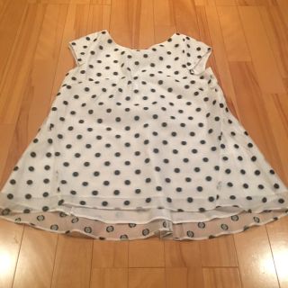 ジャスグリッティー(JUSGLITTY)のジャスグリッティー♡ドット シフォンブラウス 超美品(シャツ/ブラウス(半袖/袖なし))