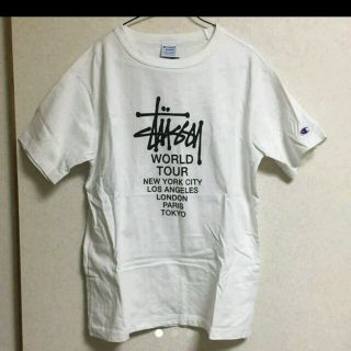 ステューシー(STUSSY)のSTUSSY champion コラボTシャツ(Tシャツ/カットソー(半袖/袖なし))