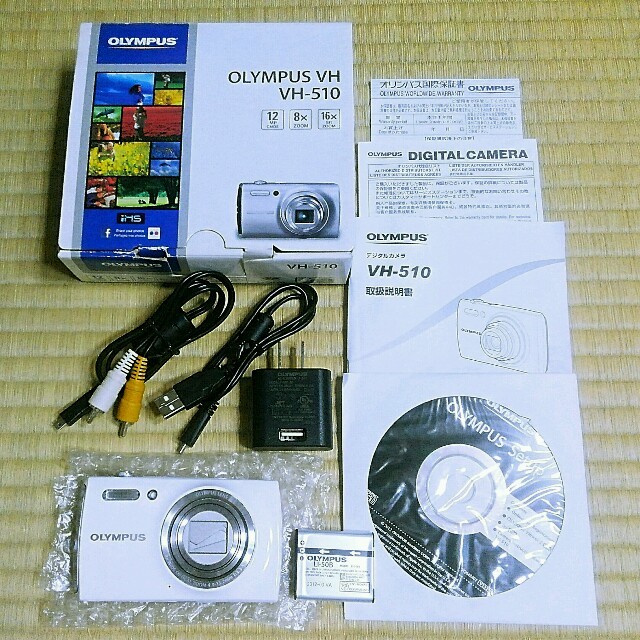 OLYMPUS(オリンパス)の美品❗光学８倍ズーム搭載❗OLYMPUS【VH-510】ホワイト スマホ/家電/カメラのカメラ(コンパクトデジタルカメラ)の商品写真