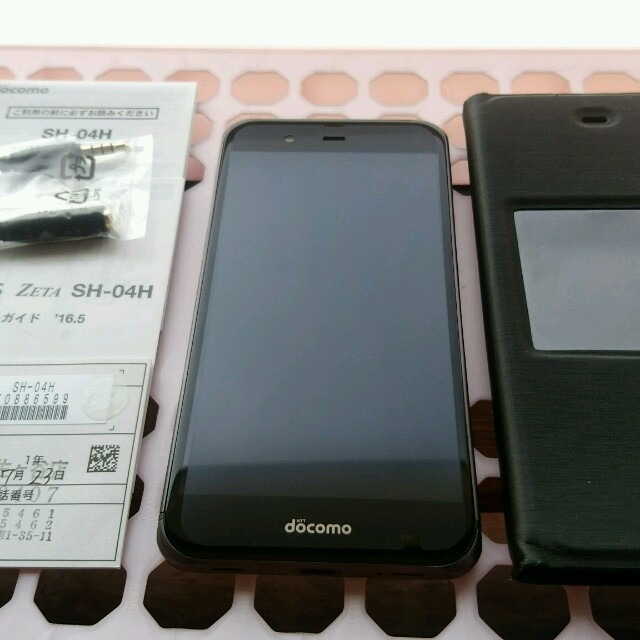 スマートフォン本体SIMロック解除済 ドコモ AQUOS ZETA SH-04H ブラック