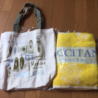 ロクシタン(L'OCCITANE)のロクシタン トートバッグ バスタオル サンプル付き(その他)