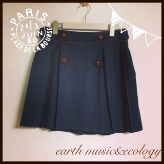 アースミュージックアンドエコロジー(earth music & ecology)のearth m&e ♡ プリーツスカート(ひざ丈スカート)