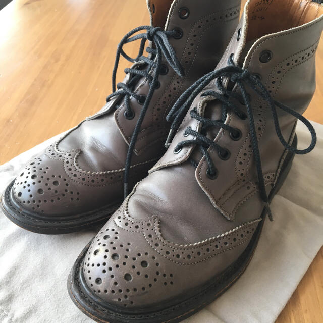 トリッカーズ Tricker's UK8.5 グレー