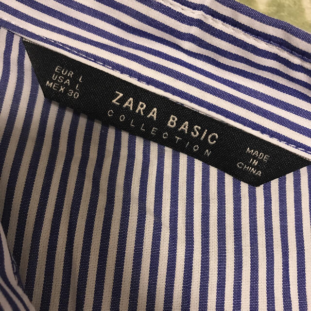 ZARA(ザラ)のzara ストライプシャツ レディースのトップス(シャツ/ブラウス(半袖/袖なし))の商品写真