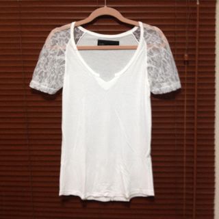 ザラ(ZARA)のZARA袖レースT(Tシャツ(半袖/袖なし))