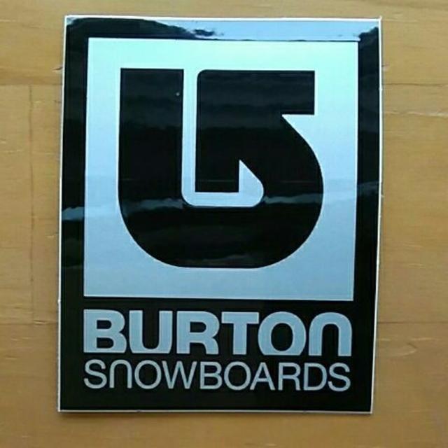 Burton (バートン) ロゴステッカー シルバー/黒 スポーツ/アウトドアのスノーボード(その他)の商品写真