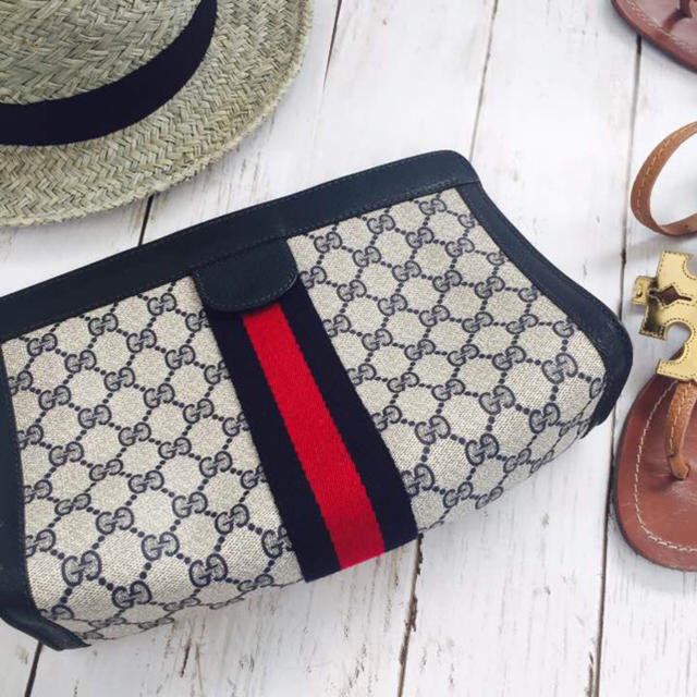 レア グッチ GUCCI ヴィンテージ クラッチ バッグ オールド グッチ | フリマアプリ ラクマ