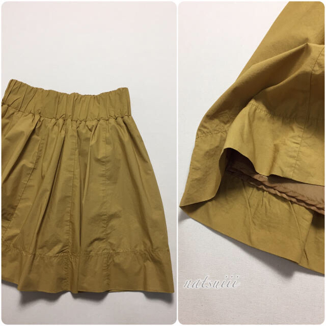 CEPO(セポ)のcepo . マスタード イエロー ギャザー スカート レディースのスカート(ひざ丈スカート)の商品写真