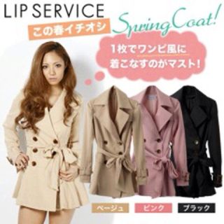 リップサービス(LIP SERVICE)のLIP♡ワンピ風スプリングコート ピンク(スプリングコート)