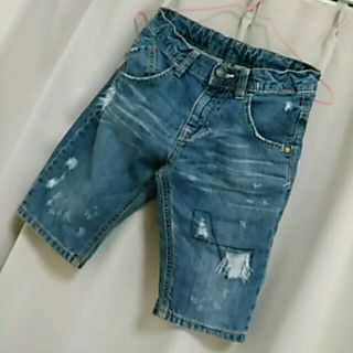 ザラキッズ(ZARA KIDS)のZARAkids/ダメージデザインデニム/ハーフパンツ9-14/140size(パンツ/スパッツ)