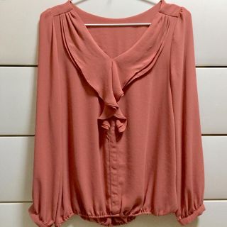 プロポーションボディドレッシング(PROPORTION BODY DRESSING)の【美品】PROPORTION BODY DRESSING とろみフリルブラウス(シャツ/ブラウス(長袖/七分))