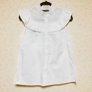 エイチアンドエム(H&M)のH&M(エイチアンドエム)フリルノースリシャツ(シャツ/ブラウス(半袖/袖なし))