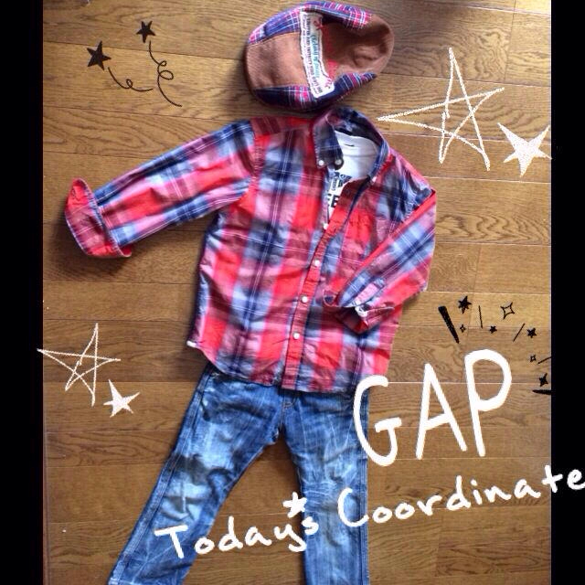 GAP Kids(ギャップキッズ)のGAP【チェックシャツ】120 キッズ/ベビー/マタニティのキッズ服男の子用(90cm~)(その他)の商品写真