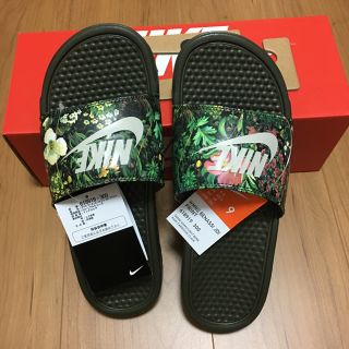 ナイキ(NIKE)の☆新品☆NIKE BENASSI JDI ベナッシ 花柄 グリーン系 26cm(サンダル)