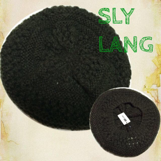 SLY LANG(スライラング)の【未着用】SLYLANG♡ニットベレー帽 レディースの帽子(ニット帽/ビーニー)の商品写真