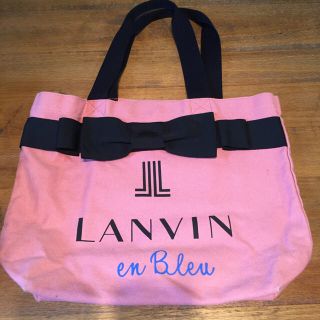 ランバンオンブルー(LANVIN en Bleu)の【Mako様専用】LANVIN ランバン トートバック ピンク 限定(トートバッグ)