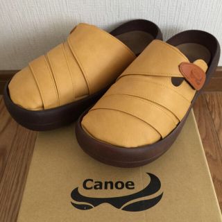 〔厚紙付き 新品〕23〜23.5 canoeエッグヒールサンダル(サンダル)