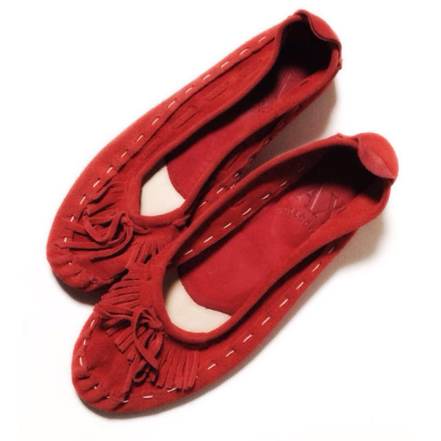 UNITED ARROWS(ユナイテッドアローズ)のユナイテッドアローズ モカシン 赤 37 レディースの靴/シューズ(ローファー/革靴)の商品写真