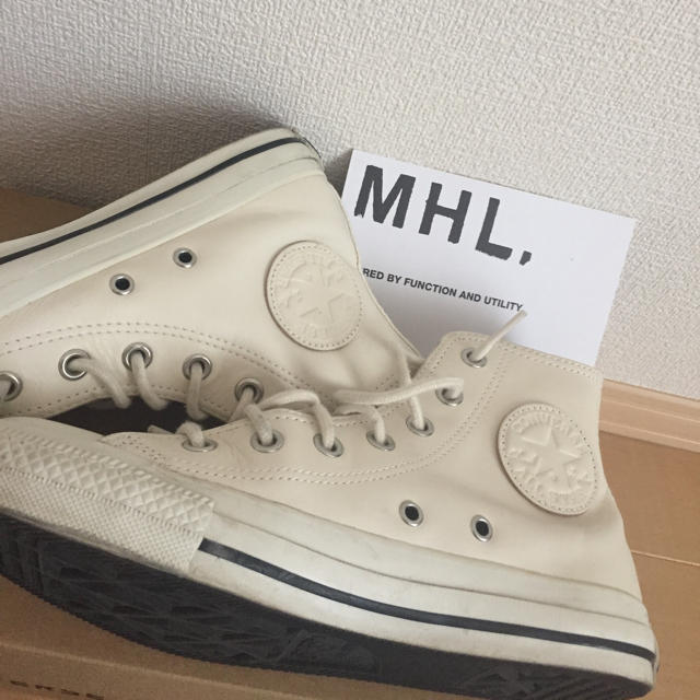 MARGARET HOWELL(マーガレットハウエル)のMHL×converse ホワイトハイカット レディースの靴/シューズ(スニーカー)の商品写真