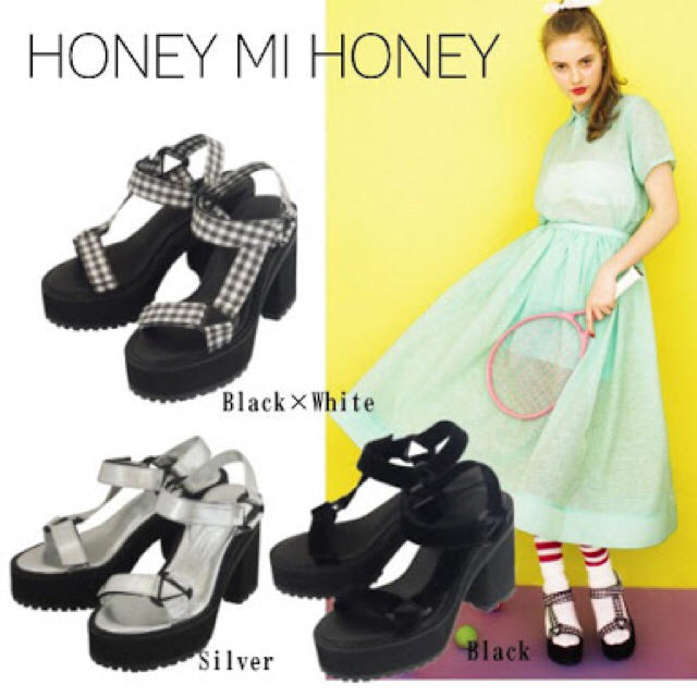 Honey mi Honey(ハニーミーハニー)の16SS サンダル  チェック レディースの靴/シューズ(サンダル)の商品写真