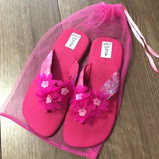 ザラキッズ(ZARA KIDS)のスパンコール お花 サンダル 女の子用  19から20cm(サンダル)