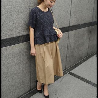 シップスフォーウィメン(SHIPS for women)のシップス  ドットヘムフリルブラウス(シャツ/ブラウス(半袖/袖なし))