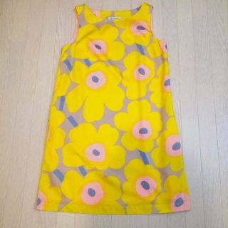 マリメッコ(marimekko)のマリメッコ★ウニッコ ノースリーブ ワンピース 限定色 イエロー(ひざ丈ワンピース)