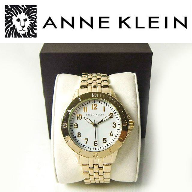 ANNE KLEIN(アンクライン)の新品送料無料 アンクラインANNEKLEINゴールドビッグ ウォッチ白 腕時計 レディースのファッション小物(腕時計)の商品写真