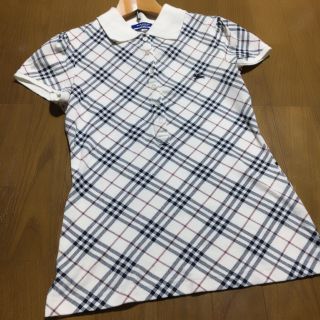 バーバリー(BURBERRY)の美品 BURBERRY BLUE LABEL チェックトップス(カットソー(半袖/袖なし))