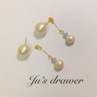 2way コットンパール ピアス(ピアス)