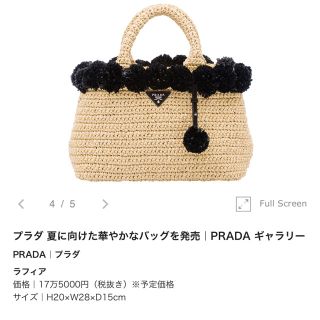 プラダ(PRADA)のお値下げ致しました💖プラダラフィア 激レアカゴバック(かごバッグ/ストローバッグ)