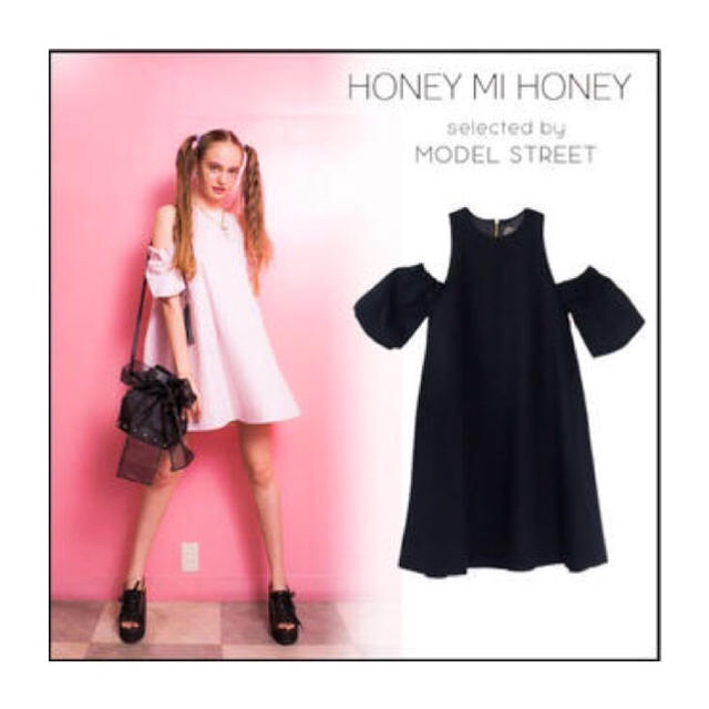 Honey mi Honey(ハニーミーハニー)のオフショルワンピース レディースのワンピース(ミニワンピース)の商品写真