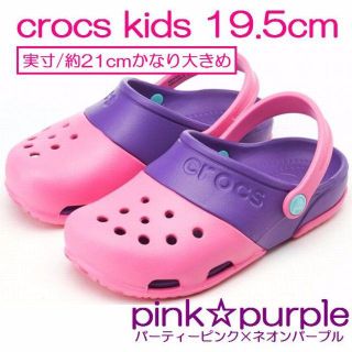 クロックス(crocs)の新品♡クロックス♡サンダル♡crocs♡ピンク♡子供♡キッズ♡19.5cm(サンダル)