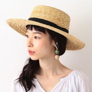 レイビームス(Ray BEAMS)のRay BEAMS カンカン帽 ハット 新品(麦わら帽子/ストローハット)