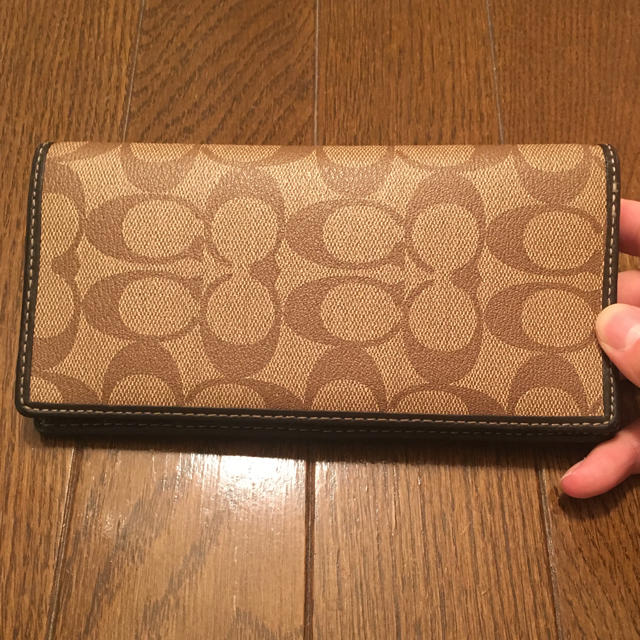 COACH(コーチ)のコーチ COACH 長財布 財布 メンズ 茶色 美品 送料無料♪ レディースのファッション小物(財布)の商品写真