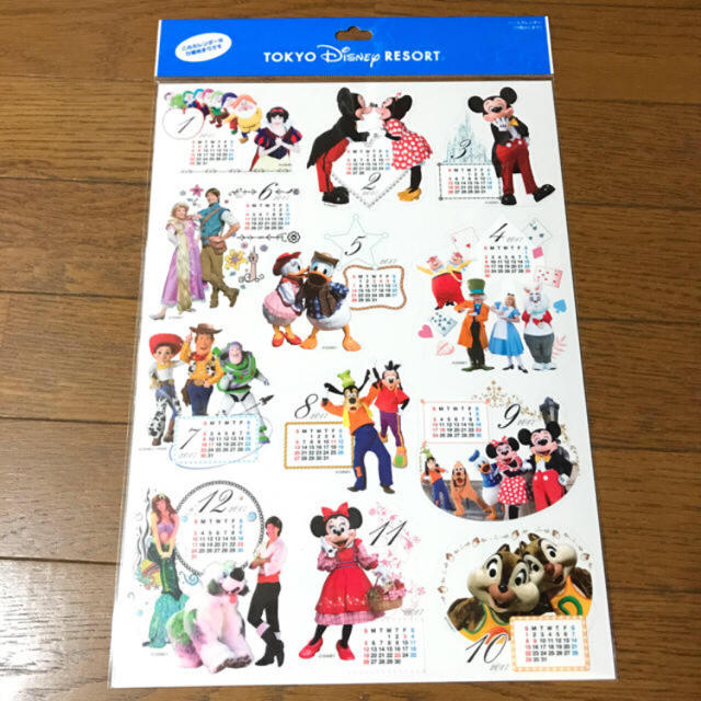 Disney(ディズニー)のカレンダー シール ディズニー Disney TDR インテリア/住まい/日用品の文房具(カレンダー/スケジュール)の商品写真