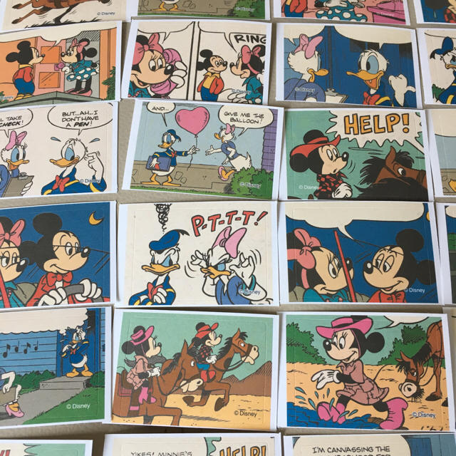 Disney(ディズニー)のディズニーコミック ラベルステッカー12枚セット ハンドメイドの文具/ステーショナリー(しおり/ステッカー)の商品写真