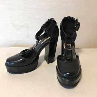 マウジー(moussy)のPICO様専用moussy、チャンキーヒール、サンダル、Ｌサイズ、ブラック(サンダル)