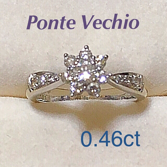 PonteVecchio(ポンテヴェキオ)の４月お買い得品❣️ポンテヴェキオ フラワー ダイヤリング☆0.46ct ＃11 レディースのアクセサリー(リング(指輪))の商品写真