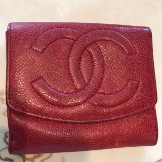 シャネル(CHANEL)のヨッシー様8月31日まで専用です。シャネル 二つ折り 財布 Red(財布)