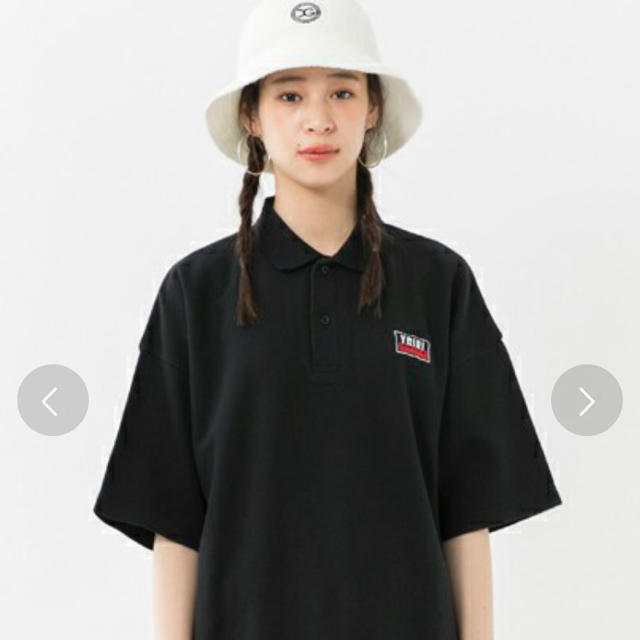 X-girl(エックスガール)のBIG POLO SHIRT レディースのトップス(ポロシャツ)の商品写真